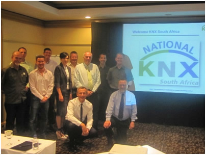 The KNX South Africa team with Heinz Lux (front left).