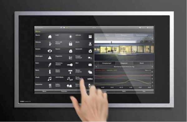 The Gira Home Server screen provides full control of all aspects of the home.