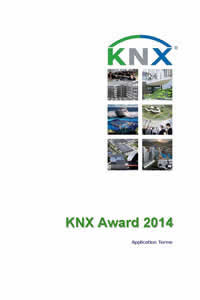KNX Award 2014 Application Terms