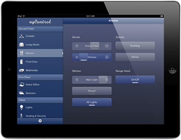 The ayControl user interface.