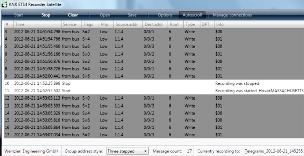 The KNX Long Term Recorder.