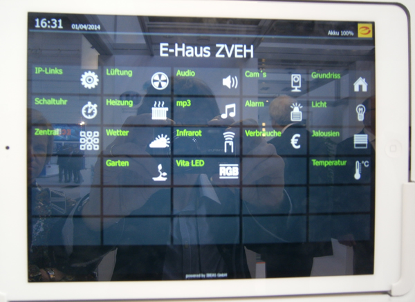 The ZVEH E-Haus used the iRidium mobile app to control everything in the home from a smartphone or tablet.