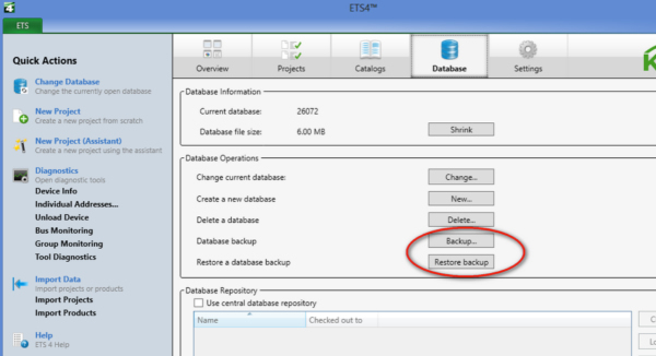 KNX database 1