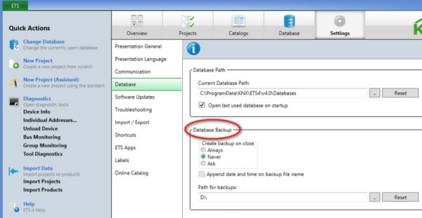 KNX database 2