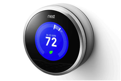 The Nest learning thermostat.