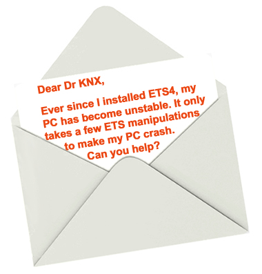Ever since I installed ETS4, my PC has become unstable. It only takes a few ETS manipulations to make my PC crash. Can you help?