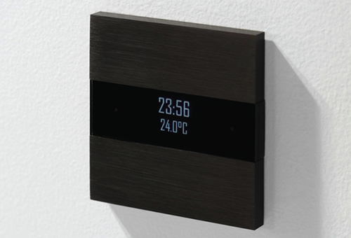 The Basalte Deseo offers a simple user interface through highly-sensitive touch sensors for navigating through lights, scenes, shutters, blinds and even a multiroom audio system.