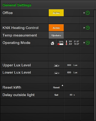 The General Settings page.