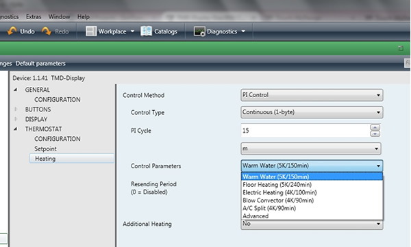 Selecting a suitable heating/cooling source in ETS.