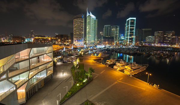 Le Yacht Club Beirut, a KNX installation of over 900 KNX devices for controlling lighting, shutters and HVAC.