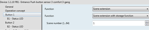 Parameters to set within the switch.