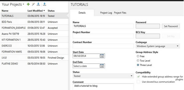 Select the Project you want to edit and add sufficient detail to help you in future.