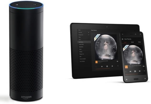 Alexa is the cloud-based voice service of the Amazon Echo, a voice-controlled speaker that also has an app, and is compatible with select Belkin WeMo, Philips Hue, SmartThings, Insteon, and Wink connected devices to control lights and switches.