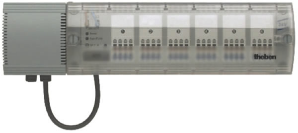 The Theben HMT 6 is an example of a KNX heating actuator.