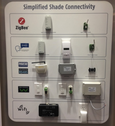 The various interface options from Somfy.