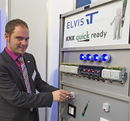 'KNX quick' devices being programmed with a screwdriver by Lingg & Janke's Peter Böhler.