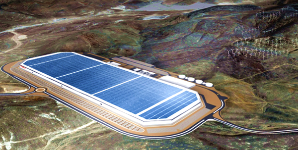 The huge Gigafactory project in the Nevada desert is part of Tesla's plan to drive the cost of electric cars down and create home battery packs to provide cheaper electricity.
