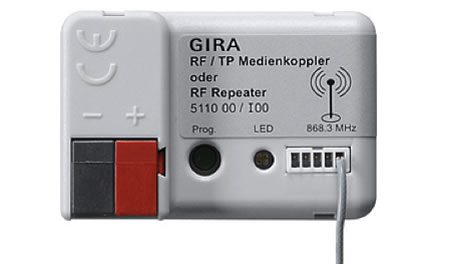 Example of an KNX RF-to-twisted-pair coupler.