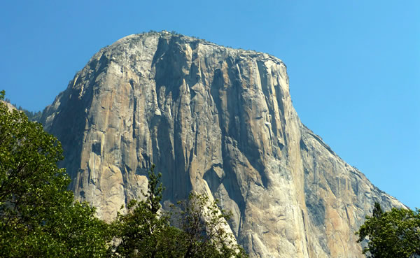 The El Capitan rock face in Yosemite National Park.