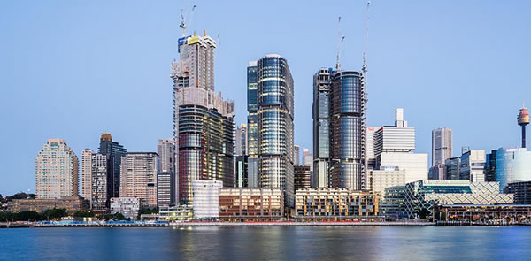 The three towers at Barangaroo were completed mid 2016.
