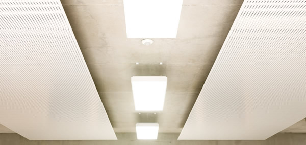 The B.E.G. PD11-KNX presence detector on the ceiling.