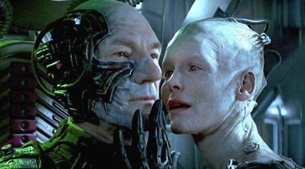 In the Star Trek movie series, the Borg is a collection of species that have been turned into cybernetic organisms functioning as drones in a hive mind called 'The Collective' or 'The Hive' into which they force other species. The Borg has become a symbol in popular culture for any juggernaut against which 'Resistance is futile.'