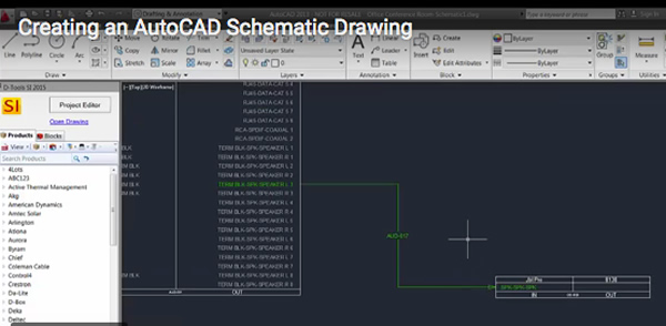 D-Tools includes AutoCAD schematic drawing, and the ability to display various reports based on the drawings.