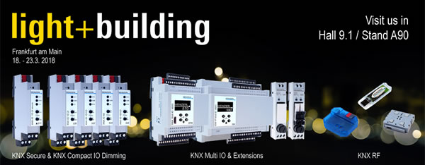 Weinzierl Shows Growing KNX IO Product Line at Light + Building 2018