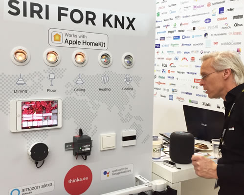Thinka's Alexander Ket demonstrating home control using voice commands through Apple's Siri.