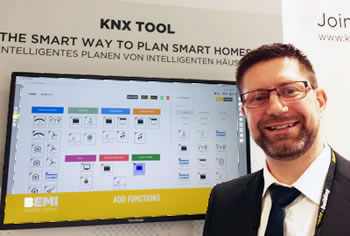 BEMI Managing Director Michael Bendtsen showing the KNX Tools application.