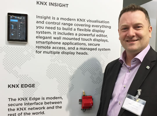 Redfish Managing Director, Justin Clacherty, previewing the KNX Edge KNX IP Secure interface and KNX Insight software.