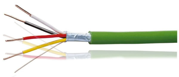 The green KNX bus twisted-pair cable - the backbone of thousands of KNX installations around the world.