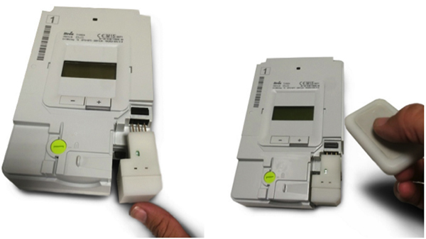 The ERL module connects to the Linky smart meter, and has a remote control.