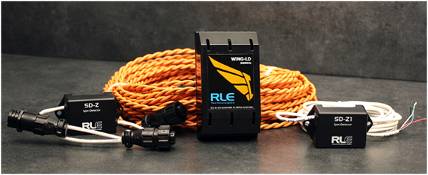 This leak detection system from RLE Technologies comprises conductive fluid sensing cable, spot detectors and a wireless transmitter.