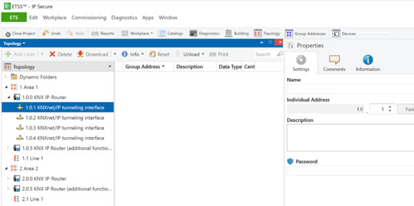 Password setting for individual tunnelling connections.