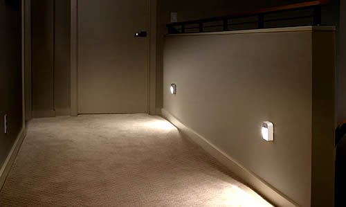 A KNX alarm system can activate emergency lighting to guide people out of the building.