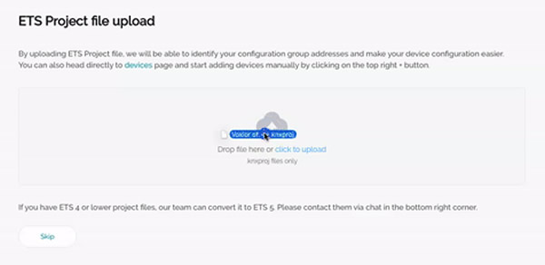 After you upload the ETS file, your KNX devices get recognised in a matter of seconds.